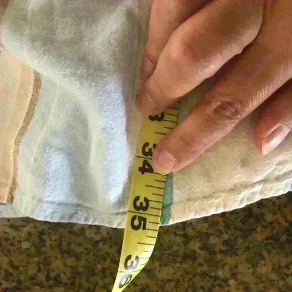 Time and Tru White and Neutral Colors Vertical Stripe Cinched Dress Women M - Picture 5 of 11